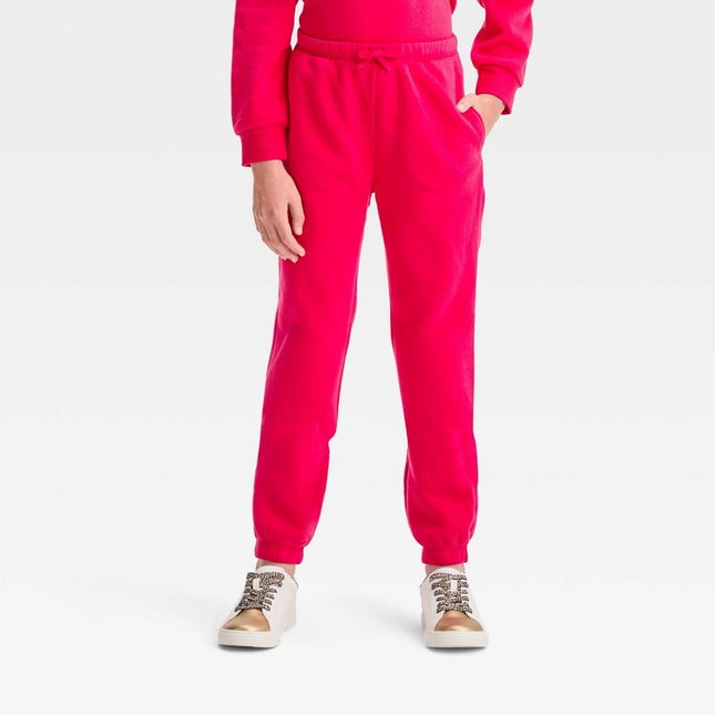 Girls' Jogger Pants - art class™ Berry Red L