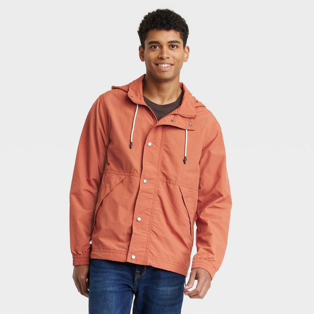 Men's Elevated Rain Jacket - Goodfellow & Co™ Orange L