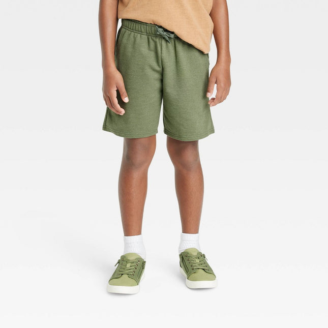 Boys' Pull-On 'At the Knee' Knit Shorts - Cat & Jack™ Dark Green S