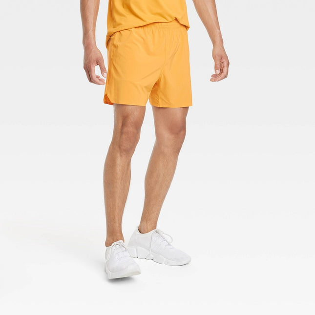 Men's Lined Run Shorts 5" - All in Motion Gold L