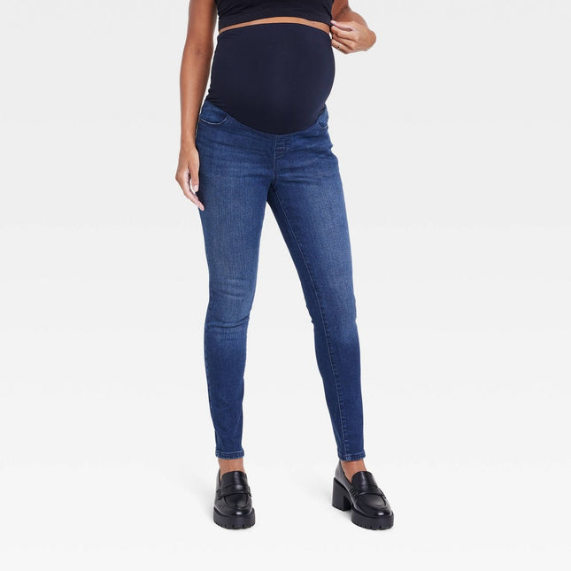 Over Belly Skinny Maternity Pants - Isabel Maternity by Ingrid & Isabel™ Blue 12