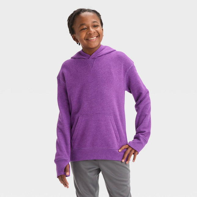 Boys' Fleece Hooded Sweatshirt - All In Motion™ Purple L