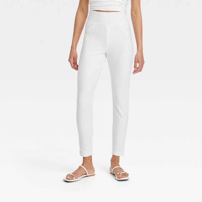 Women's High Waisted Jeggings - A New Day™ White L