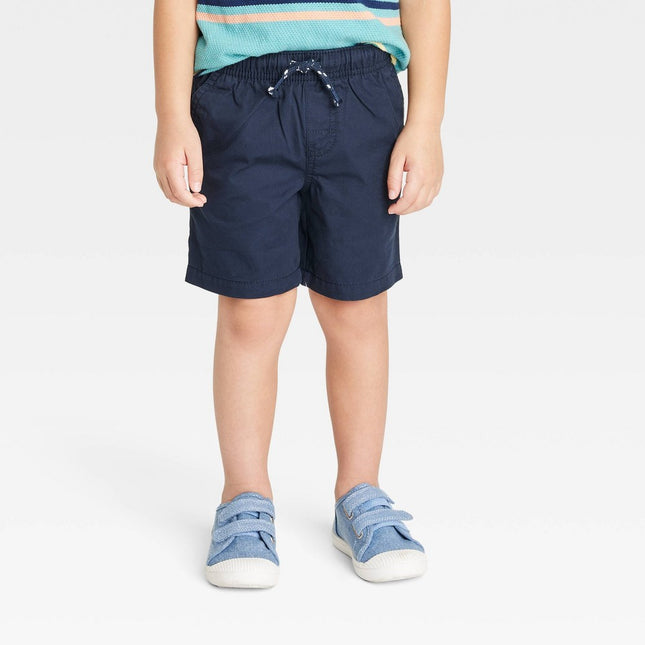 Toddler Boys' Woven Pull-On Shorts - Cat & Jack™ Navy Blue 18M