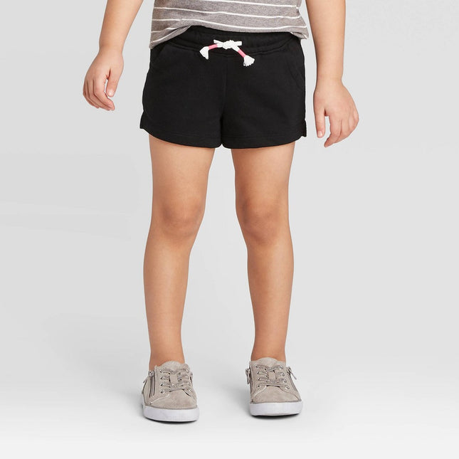 Toddler Girls' Knit Pull-On Shorts - Cat & Jack™ Black 18M