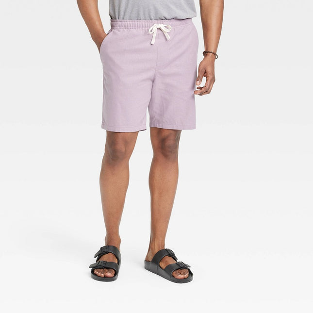 Men's 8" Everyday Relaxed Fit Pull-On Shorts - Goodfellow & Co™ Purple L