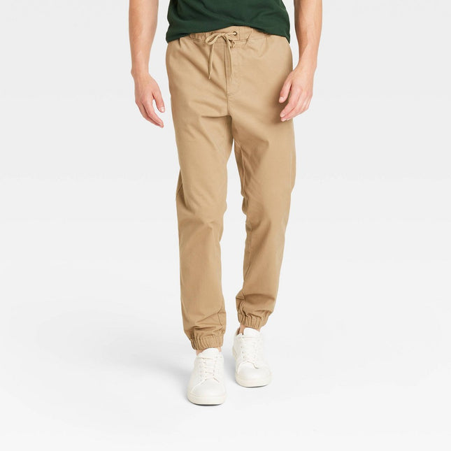 Men's Athletic Fit Chino Jogger Pants - Goodfellow & Co™ Tan XS