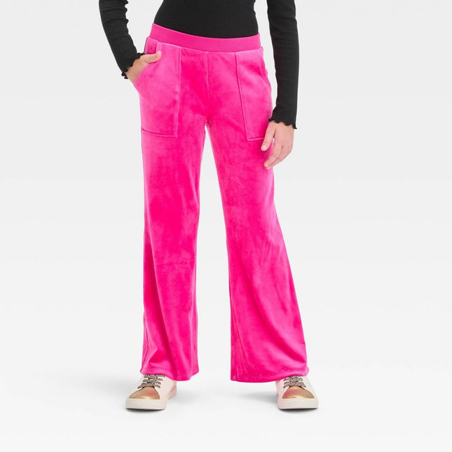 Girls' Velour Flare Pull-On Pants - art class™ Pink 