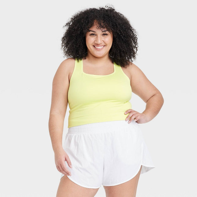 Women's Seamless Cropped Tank Top - All in Motion™ Yellow XXL