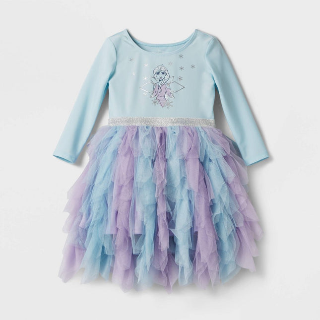 Toddler Girls' Disney Frozen Solid Tutu Dress - Light Purple 2T