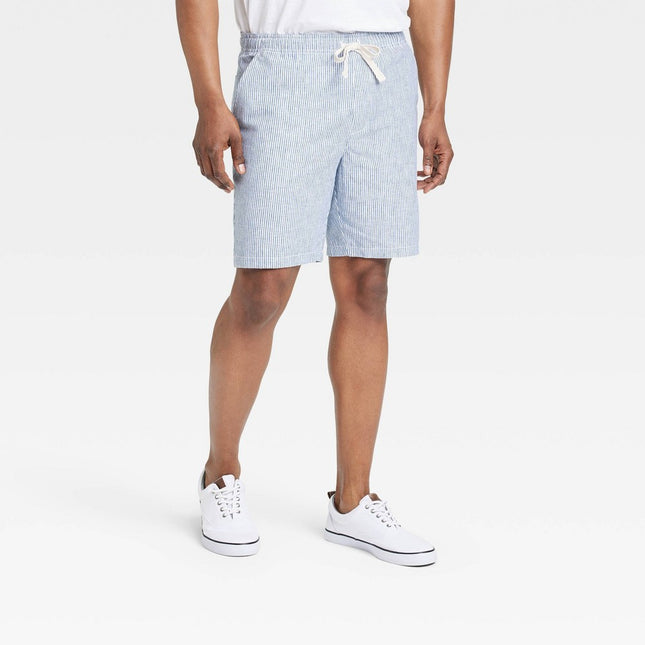 Men's 8" Everyday Relaxed Fit Pull-On Shorts - Goodfellow & Co™ Blue S