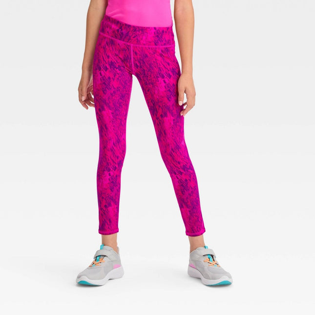 Girls' Fashion Leggings - All in Motion™ Neon Pink XL