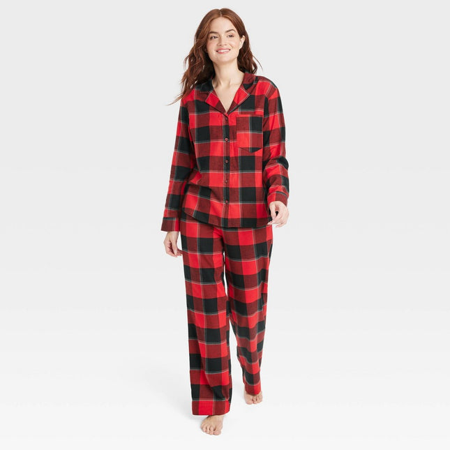 Women's Flannel Pajama Set - Stars Above™ Red/Black XL