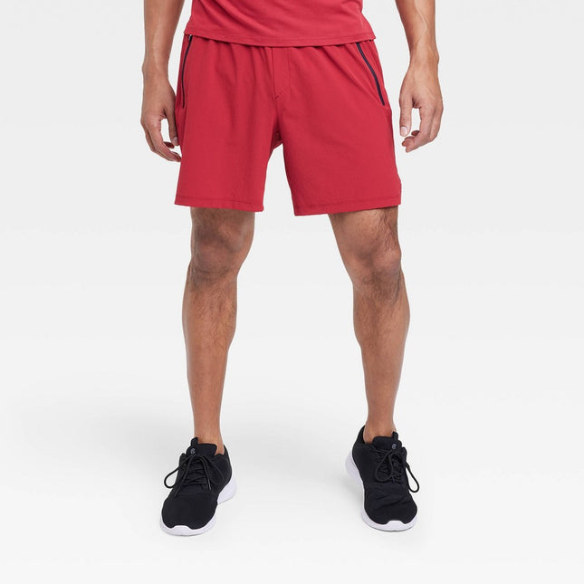 Men's Stretch Woven Shorts 7" - All in Motion™ Red XL