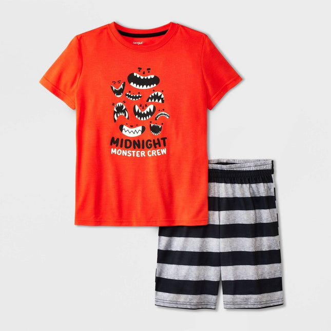 Boys' 2pc Short Sleeve Pajama Set - Cat & Jack™ Orange M
