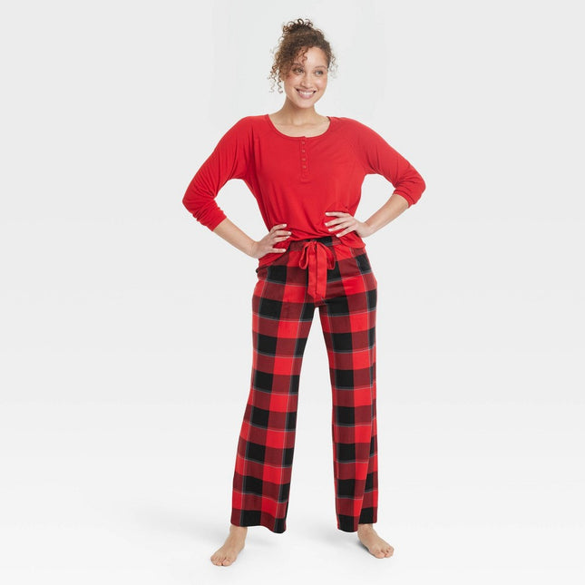 Women's Henley Gift Pajama Set - Stars Above™ Red S