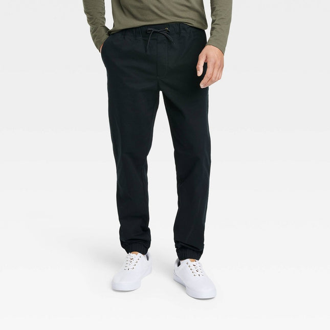 Men's Athletic Fit Chino Jogger Pants - Goodfellow & Co™ Black XS