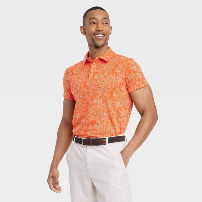 Men's Short Sleeve Polo Shirt - All in Motion™ Orange XL