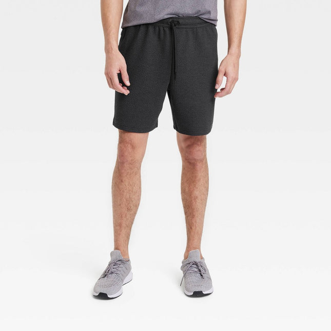 Men's Textured Fleece Shorts 7" - All in Motion™ Black XL