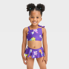 Toddler Girls' One Shoulder Bikini Set - Cat & Jack™ Purple 3T