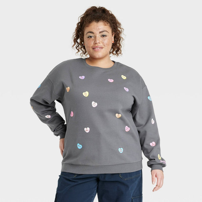 Women's Sweethearts Graphic Sweatshirt - Black 3X