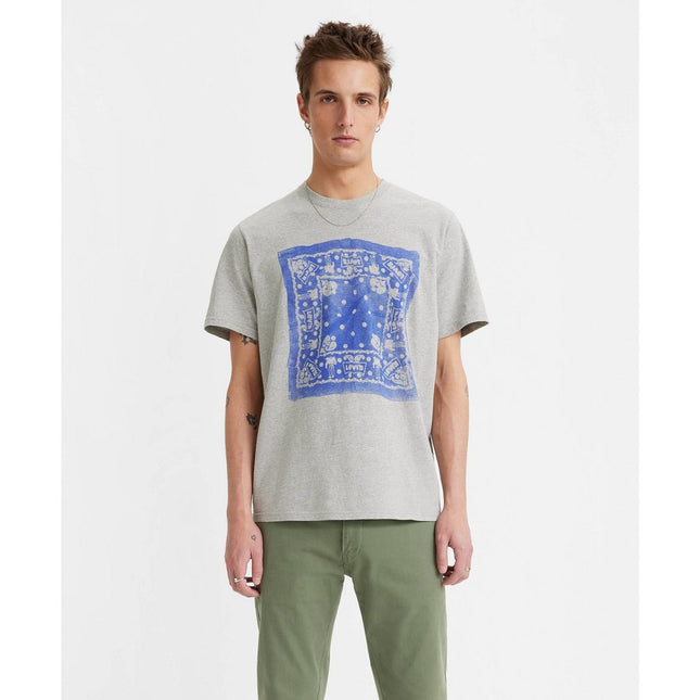 Levi's® Men's Bandana Print Short Sleeve T-Shirt - Light Gray S