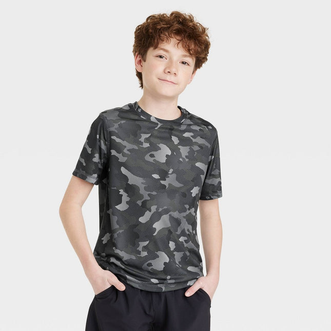 Boys' Athletic Printed T-Shirt​ - All in Motion™ Black L