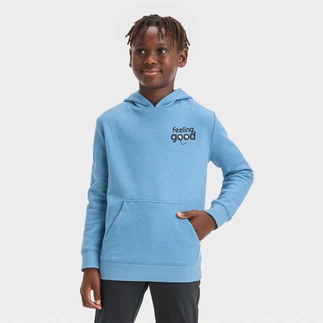 Boys' Fleece Pullover Sweatshirt - Cat & Jack™ Light Blue M