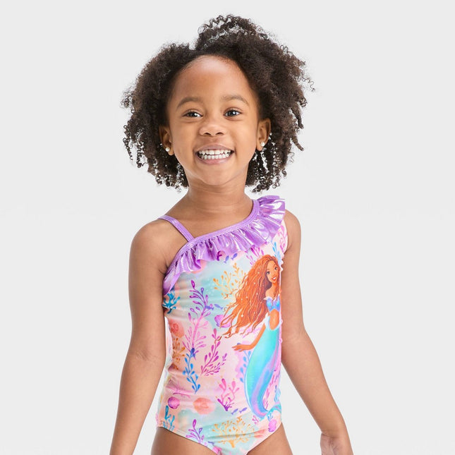 Toddler Girls' Disney Ariel One Piece Swimsuit - Purple 2T