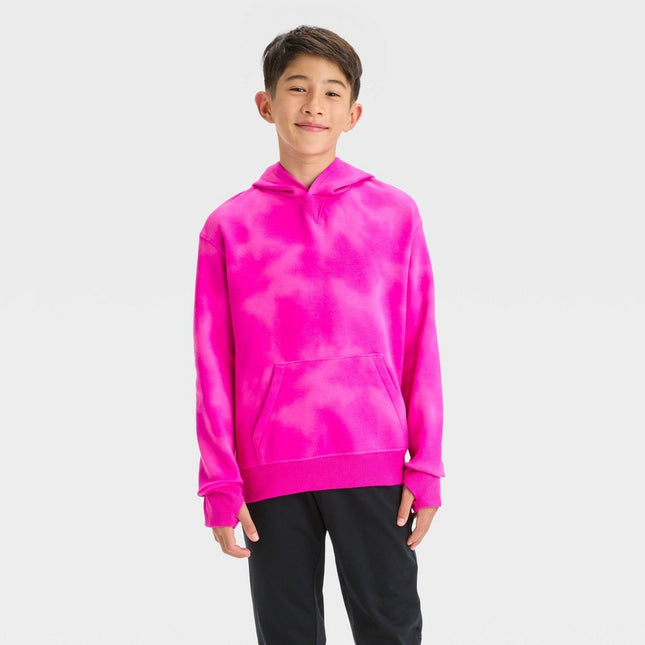 Boys' Fleece Hooded Sweatshirt - All in Motion™ Pink XS