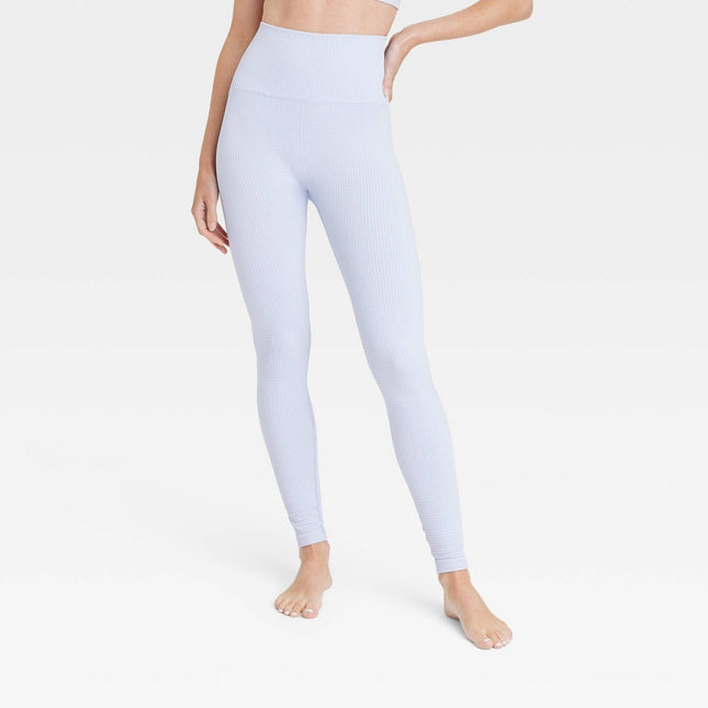 Women's Ultra High-Rise Seamless Waffle Leggings 26" - All in Motion™ Lavender L