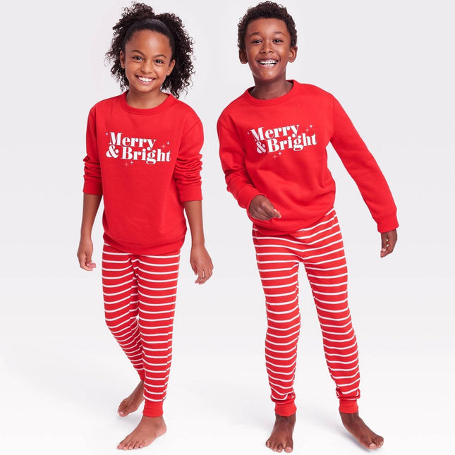 Kids' Merry & Bright Matching Family Sweatshirt - Wondershop™ Red S