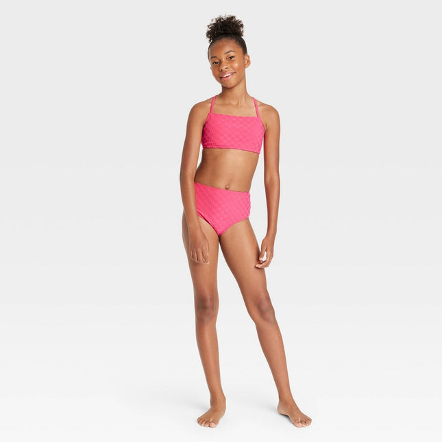 Girls' 2pc Terry Darling Bikini Set - art class™ Pink XS
