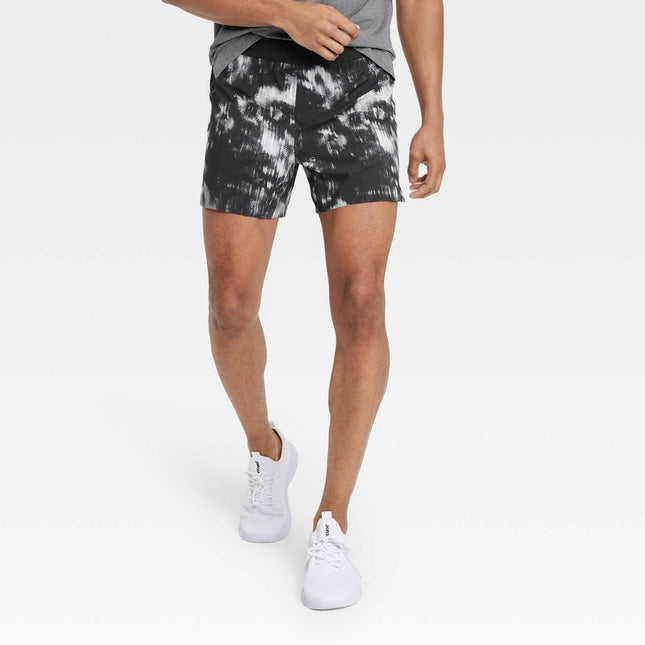 Men's Lined Run Shorts 5" - All In Motion™ Onyx Black M