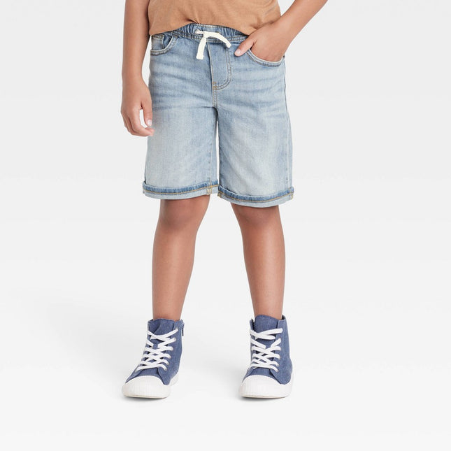Boys' Classic 'At the Knee' Pull-On Shorts - Cat & Jack™ Light Wash XS