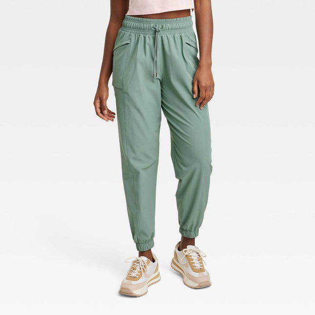 Women's Lined Winter Woven Joggers - All in Motion™ Green M