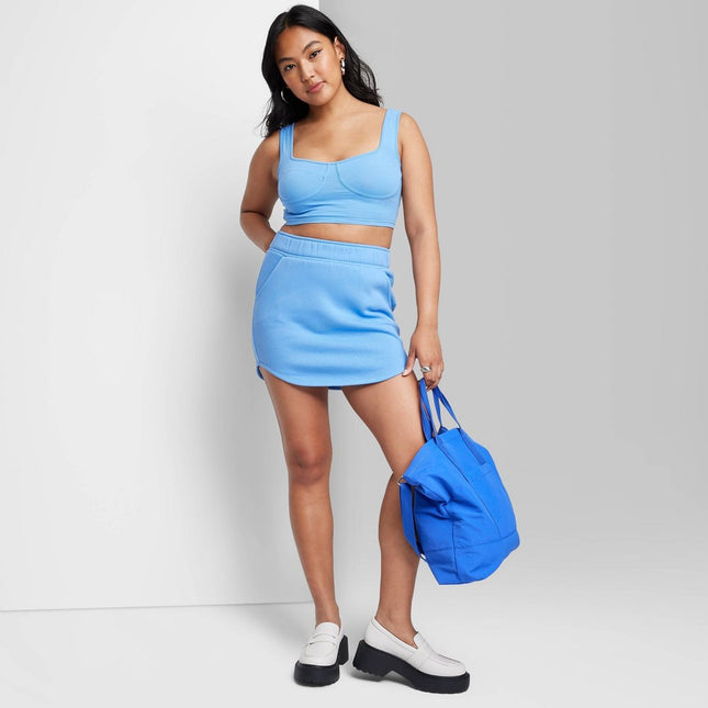 Women's Fleece Mini Skirt - Wild Fable™ Blue S