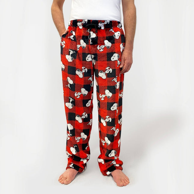 Men's Peanuts Snoopy Fleece Pajama Pants - Red XXL