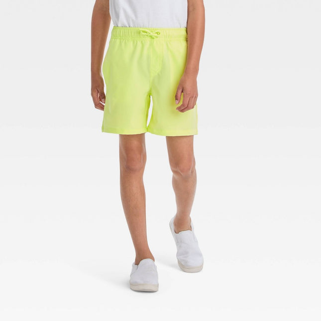 Boys' Relaxed Quick Dry 'Above the Knee' Pull-On Shorts - Cat & Jack™ Yellow L