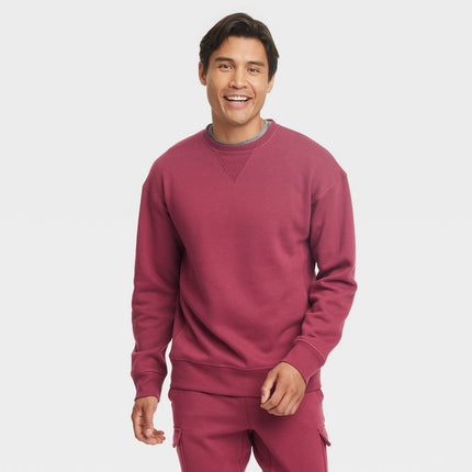 Men's Cotton Fleece Crewneck Sweatshirt - All In Motion™ Red XXL