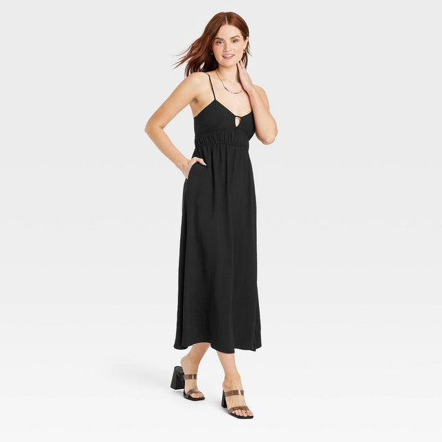 Women's Spaghetti Strap Dress - A New Day™ Black XL