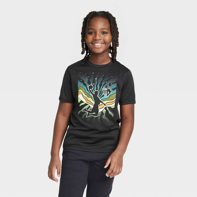 Boys' Short Sleeve Star Jam Graphic T-Shirt - All in Motion™ Black S
