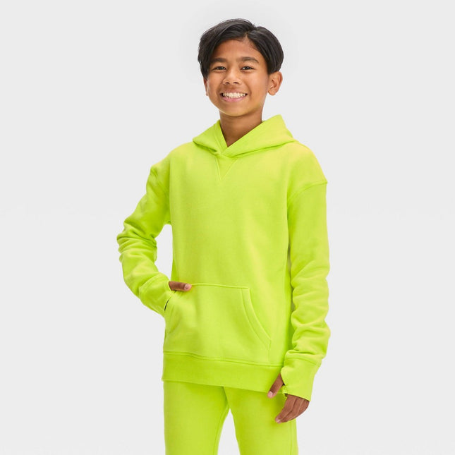 Boys' Fleece Hooded Sweatshirt - All in Motion™ Lime Green M