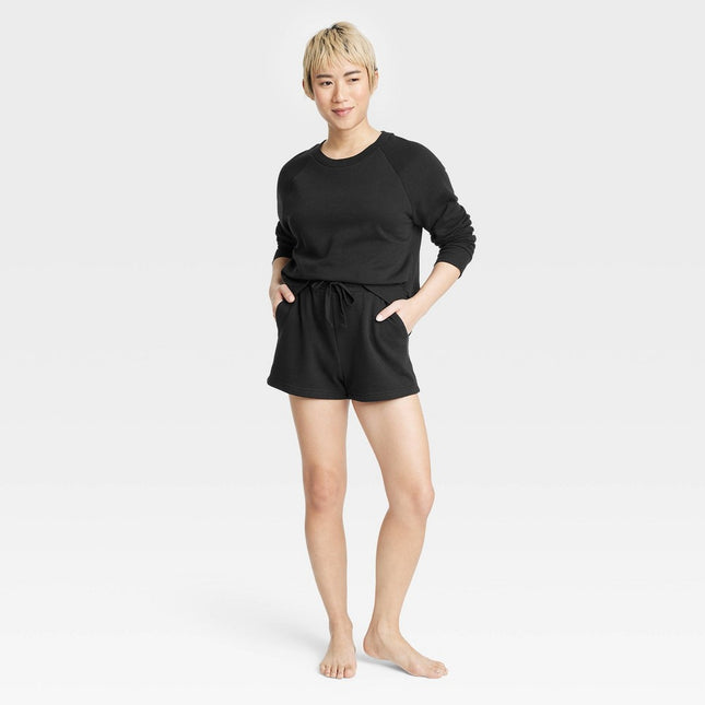 Women's Fleece Lounge Shorts - Colsie™ Black XL