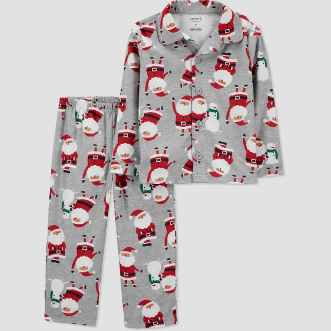 Carter's Just One You® Toddler 2pc Santa Pajama Set - Gray/Red 4T